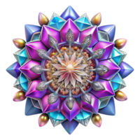 stunning vintage Kaleidoscope Pattern Isolated with Psychedelic Colors premium png