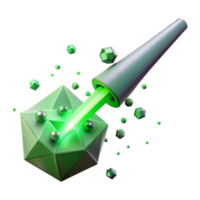 impressive abstract Laser Beam with Green Glow Transparent authentic png