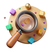 magnificent minimalist Magnifying Glass Cutout with Wooden Handle Transparent Background authentic png