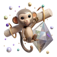 magnificent classic Monkey Hanging From Branch Cutout with Transparent Background genuine png