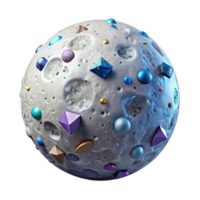 wonderful rustic Moon Surface Texture Isolated on Transparent Background high quality png