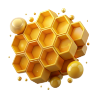 vibrant rustic Mustard Yellow Honeycomb Pattern Isolated Element with Transparent Background original png