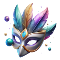 beautiful rustic Mystical Mask with Feather Detail Isolated Element high quality png