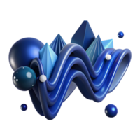 extraordinary abstract Navy Blue Abstract Waveform Isolated with Transparent Background and Audio Visualization exclusive png