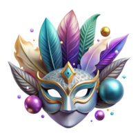 wonderful rustic Mystical Mask with Feather Detail Isolated Element original png
