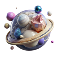 vibrant modern Planet Atmosphere Layers Transparent Background with Gaseous Composition exclusive png