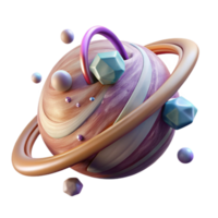 dramatic minimalist Planet Formation Isolated on Transparent Background with Accretion Disk png