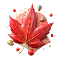 beautiful creative Red Autumn Leaf Transparent Background Image png