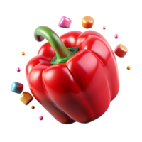 magnificent rustic Red Bell Pepper Isolated Element original png