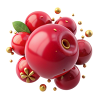 magnificent artistic Red Cranberry Isolated Element original png