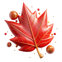 serene vintage Red Leaf with Brown Edges Transparent Background exclusive png