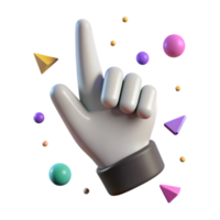 vibrant vintage Shadow of Hand Gesture with Pointed Finger Cutout png
