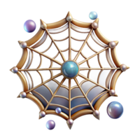elegant minimalist Spider Web with Dewdrops Transparent Background high resolution png