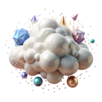 impressive minimalist White Cloud Formation Transparent Background professional png