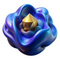 impressive rustic Abstract 3d Blob Shape Blue Gradient Cutout high resolution png
