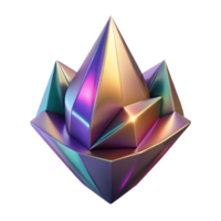 wonderful rustic Abstract 3d Rendered Shape with Gradient Colors Transparent high quality png