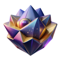 serene artistic Abstract 3d Rendered Shape with Gradient Colors Transparent genuine png