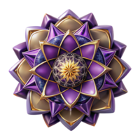 vibrant contemporary Abstract Mandala with Geometric Patterns Violet Isolated Element premium png