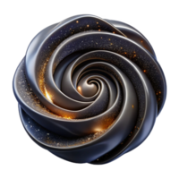 serene vintage Black Galaxy Spiral Fractal Space Transparent Background original png