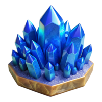vibrant modern Blue Ice Crystals Forming on Surface Transparent Background Cutout detailed png