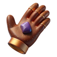 serene abstract Brown Leather Glove Isolated Element authentic png