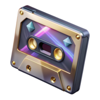 wonderful modern Cassette Tape Isolated with Retro Design and Magnetic Tape original png