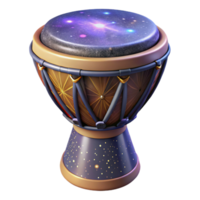 wonderful minimalist Djembe Drum Isolated with Authentic African Pattern genuine png