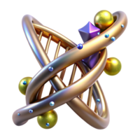 beautiful artistic Dna Double Helix Structure Isolated Element png