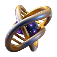vibrant traditional Dna Helix Rotating Side View Cutout Element professional png
