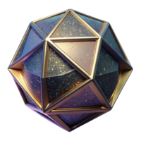 stunning traditional Dodecahedron 3d Model Cutout Rotating View Transparent Background professional png