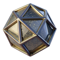 vibrant traditional Dodecahedron 3d Model Cutout Rotating View Transparent Background high resolution png