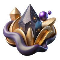 serene classic Dynamic Shape Composition Transparent Background detailed png