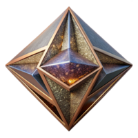 dramatic rustic Geometric Pattern Cutout Triangular Prism Design Transparent Background png