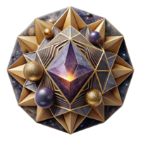 impressive rustic Geometric Pattern with Optical Illusion Cutout exclusive png