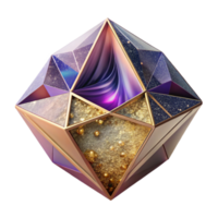 vibrant contemporary Geometric Shape Illusion Transparent Background with Colorful Pattern authentic png