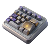 dramatic creative Gray Minimalist Keyboard Front View Cutout high resolution png