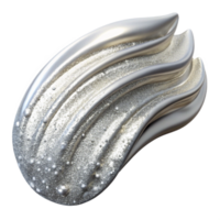 elegant rustic Silver Metallic Paint Strokes Isolated with Textured Brushstrokes professional png
