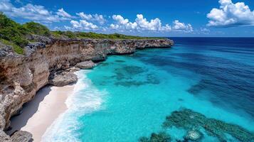 The beautiful beach in bali, indonesia photo