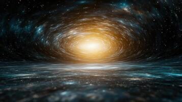 An abstract image of a galaxy with stars and light photo