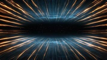 Abstract space background with light rays photo