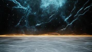 A dark and light sky with a bright light and a star photo
