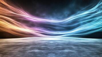 Abstract background with colorful waves photo