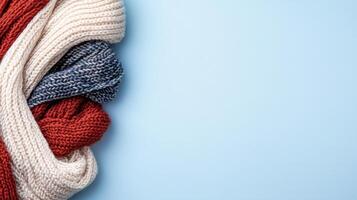 A knitted scarf with an american flag on it photo