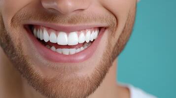 A man with white teeth smiling photo