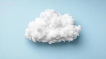 A cloud is shown on a blue background photo