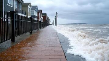 A stormy day on the shore photo