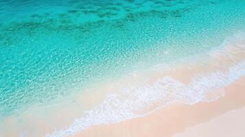 serene beach with clear turquoise water and soft sand photo