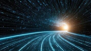 A tunnel with light coming out of it photo