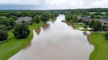 Flooding in the suburbs of houston, texas photo
