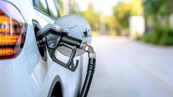 A car is filling up with gas photo